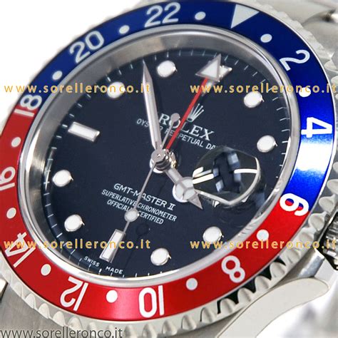 ghiera rosso blu rolex gmt master ii originale|rolex gmt master 2 prezzo.